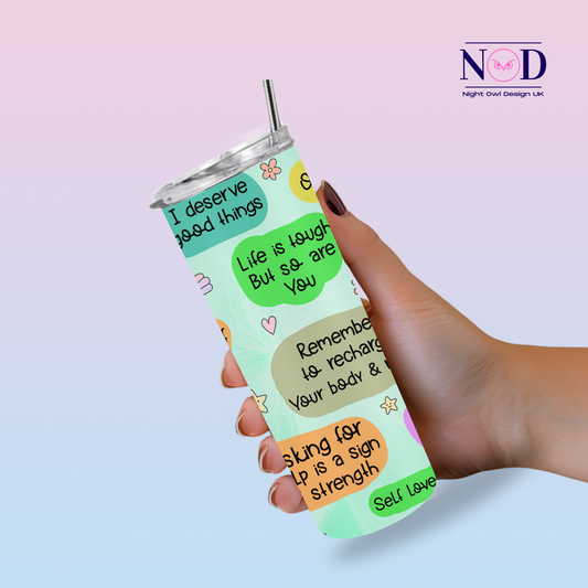 Colourful and Bright Positive Affirmation 20oz Tumbler