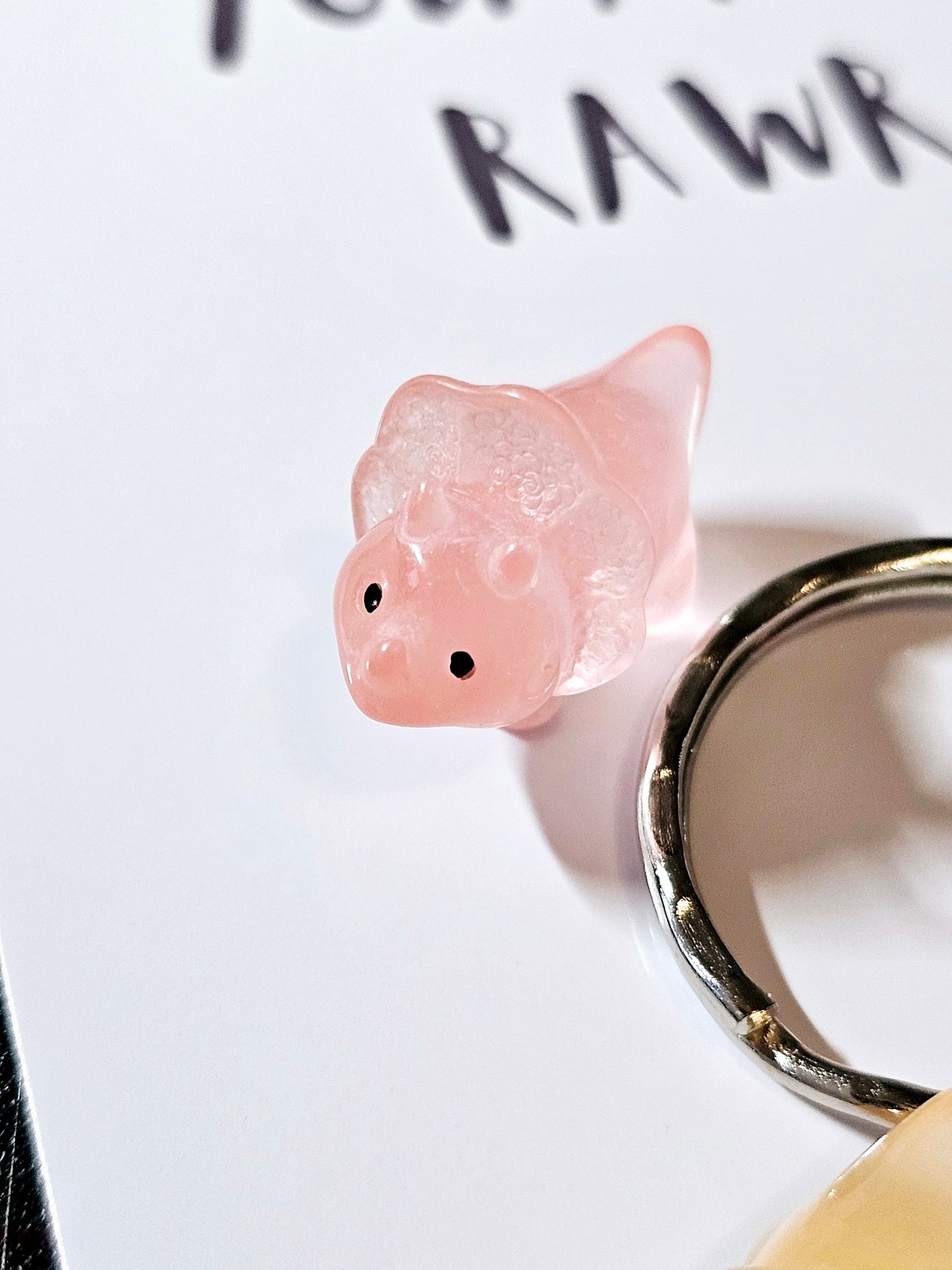 You are totally Rawr-some Dinosaur Triceratops keyring