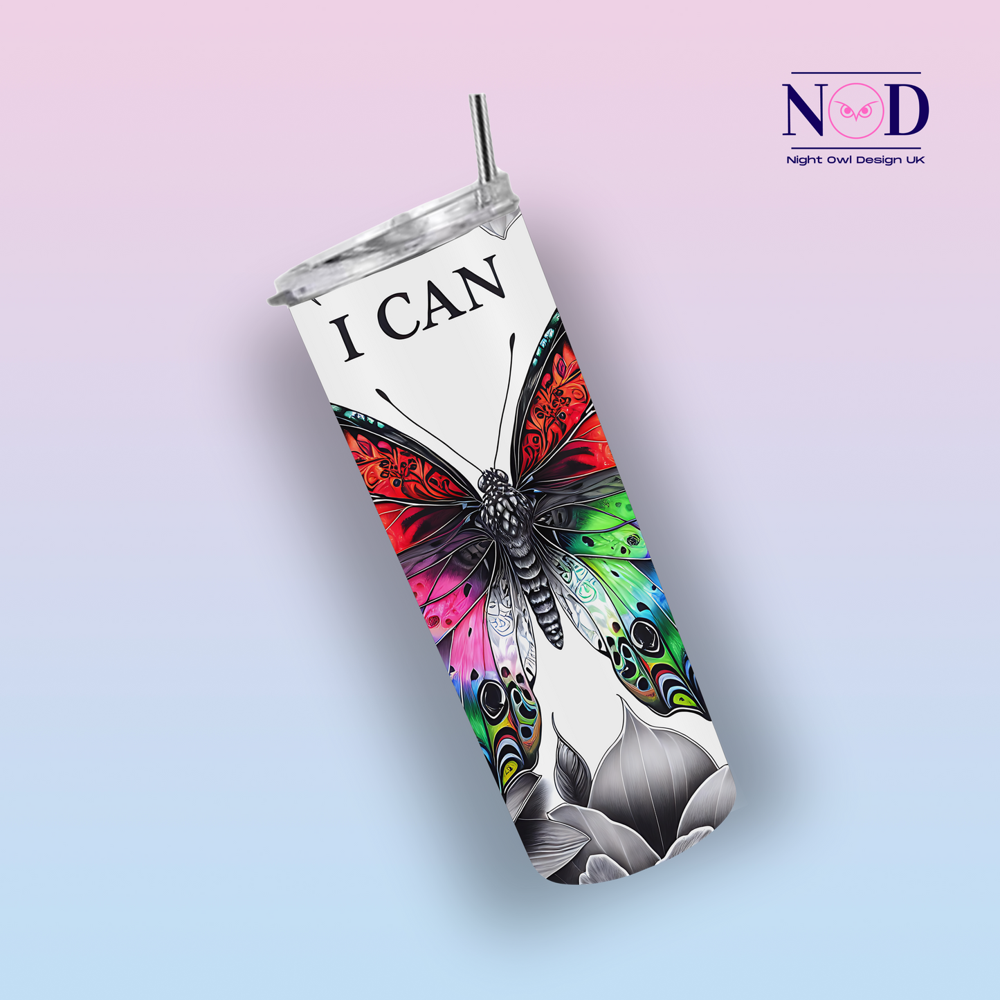Butterfly I Can positive affirmation 20oz Tumbler