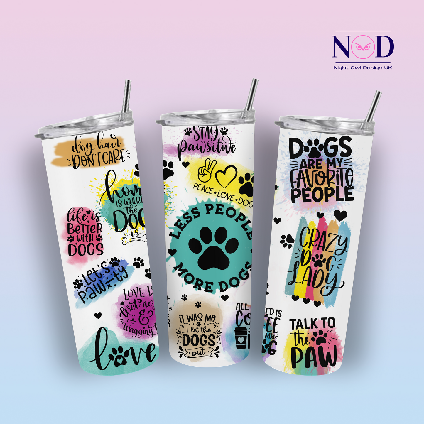 Less People More Dogs 20oz Tumbler