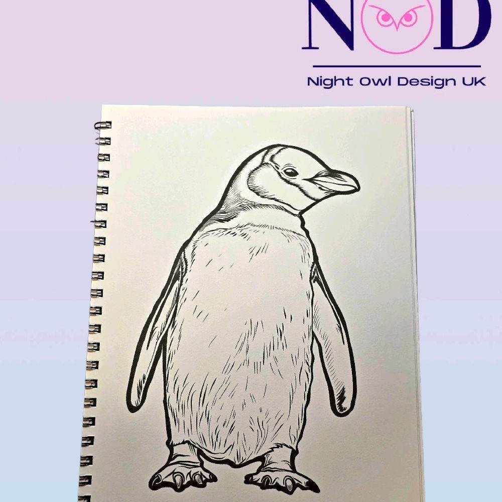 Penguin Colouring Book