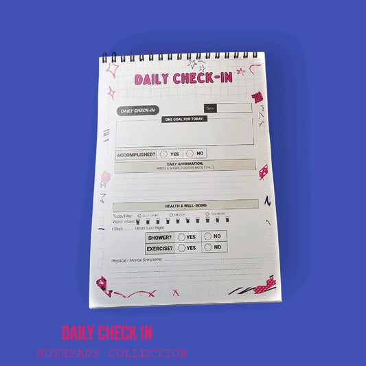 Daily Check In, Mental Health Notepad