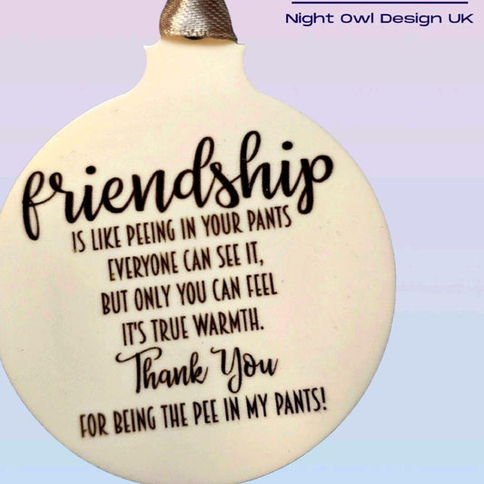 Friendship Funny Christmas Bauble