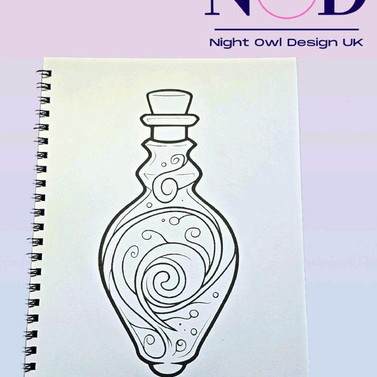 Potion Bottles Colouring Book