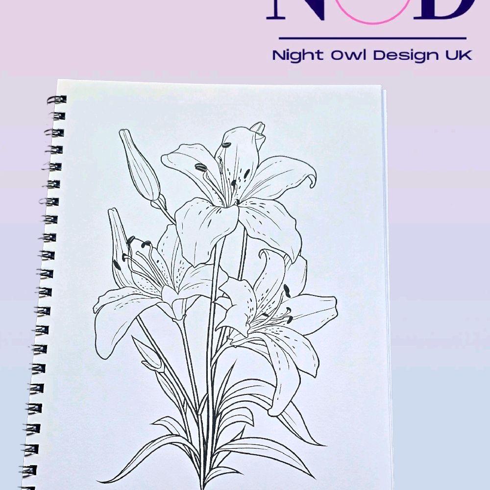 Garden Flowers Colouring Book