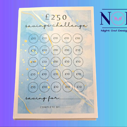 Savings Challenge Cards - A6 Cash Stuffing Set