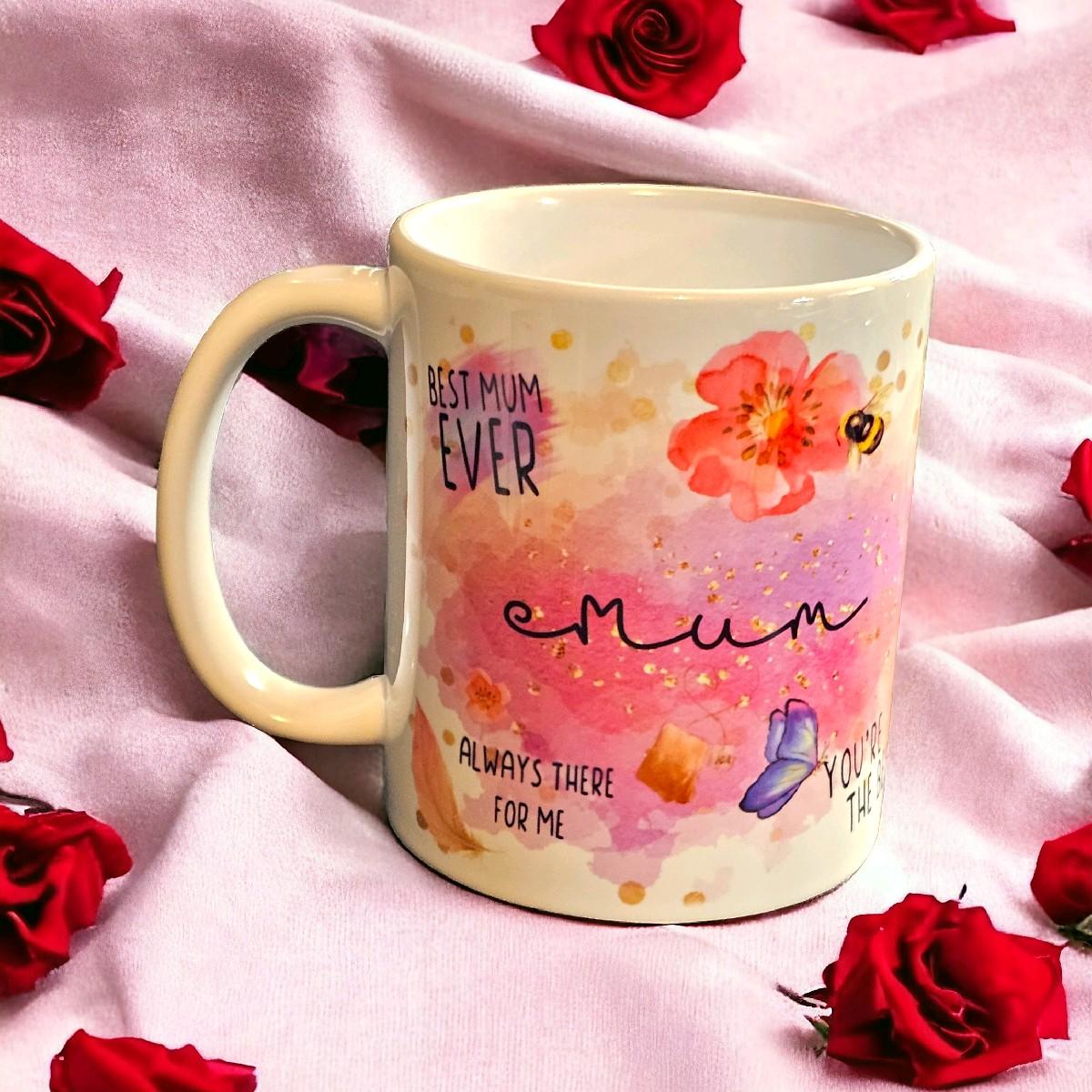 Best Ever Mum Cup, Watercolour, 11oz Mug