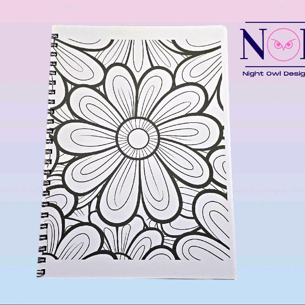 Groovy Flower Colouring Book