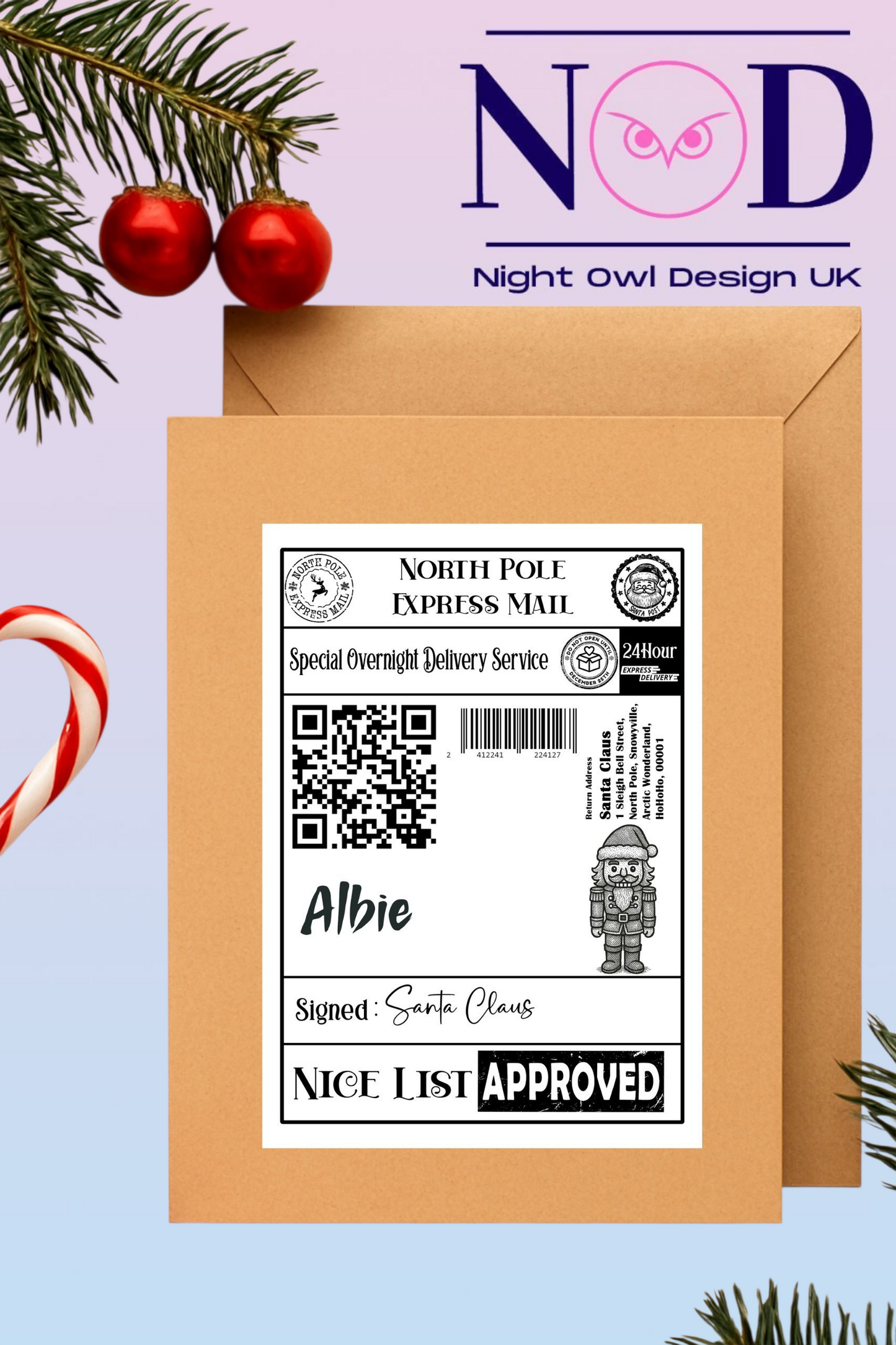 Pack of 10 Christmas labels