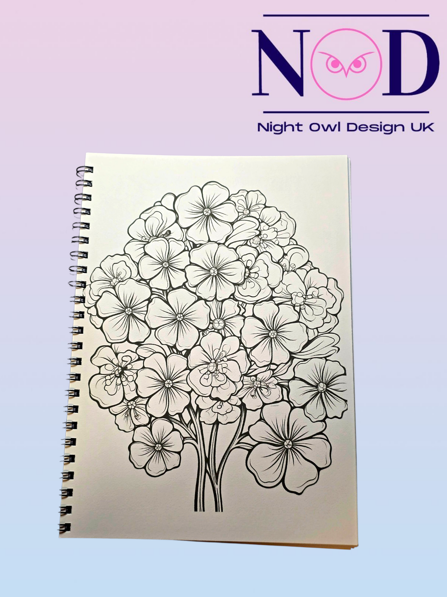 Tree Flowers Colouring Book