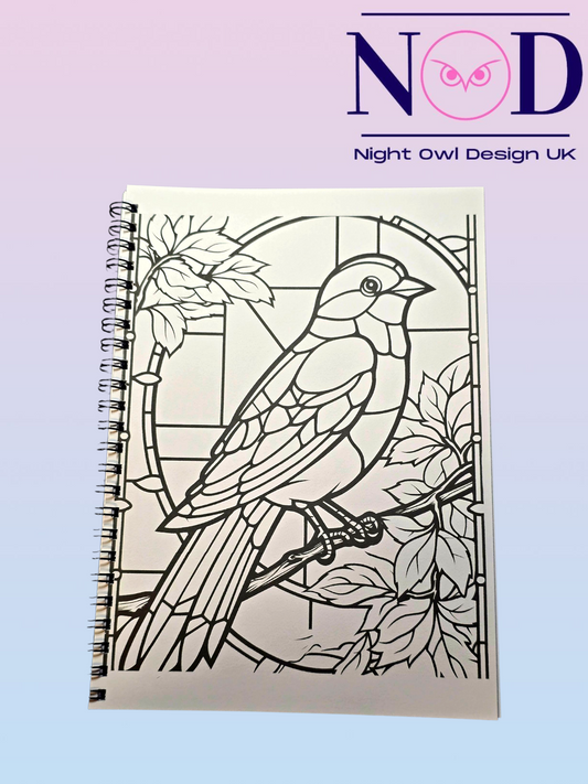 Volume 1 Birds and Stained Glass Colouring Book