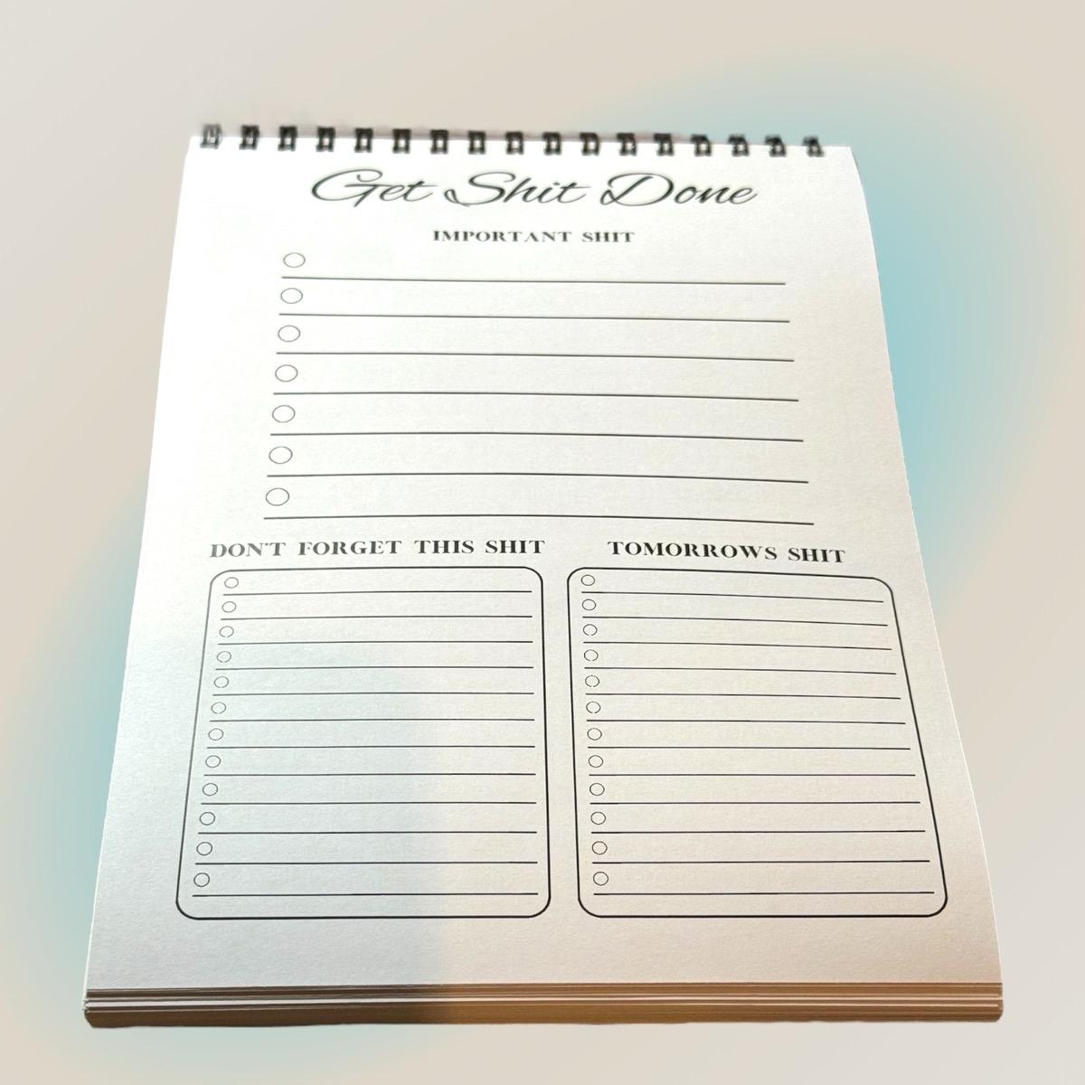 Sweary To Do List Notebook