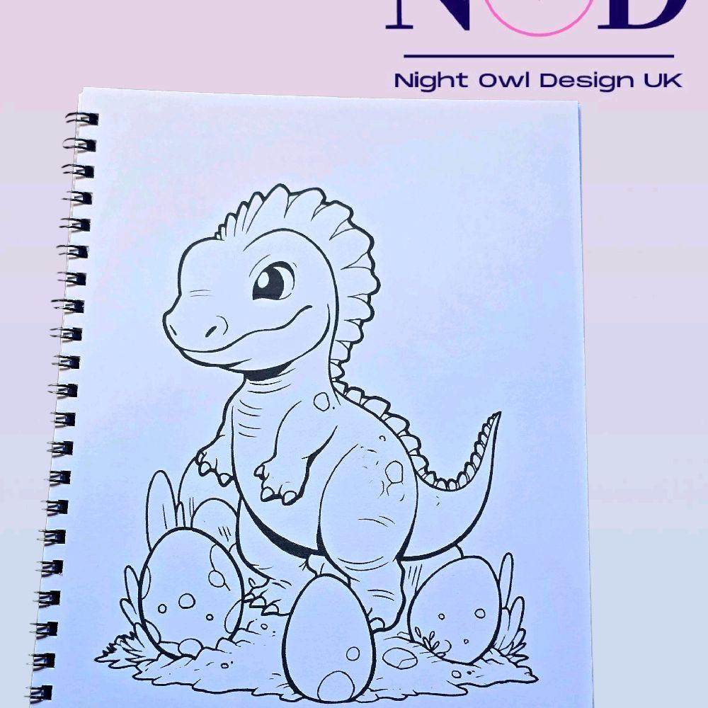Cute Dinosaur Colouring Book