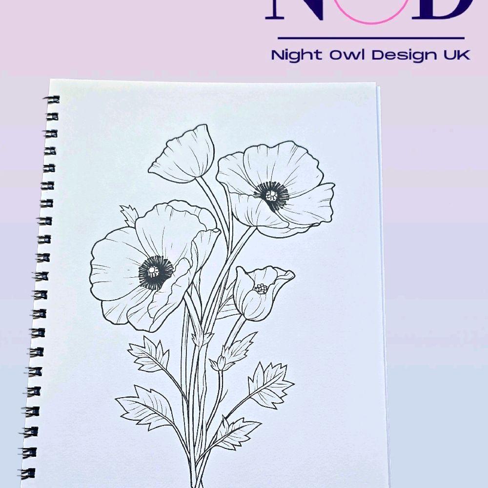 Garden Flowers Colouring Book