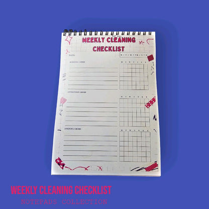 Weekly Cleaning Checklist Notepad