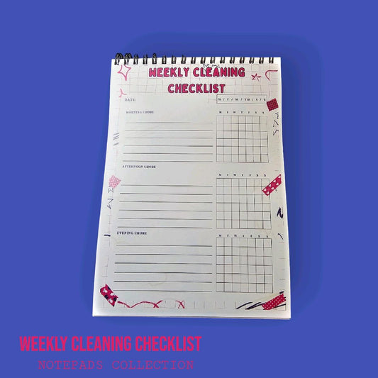 Weekly Cleaning Checklist Notepad