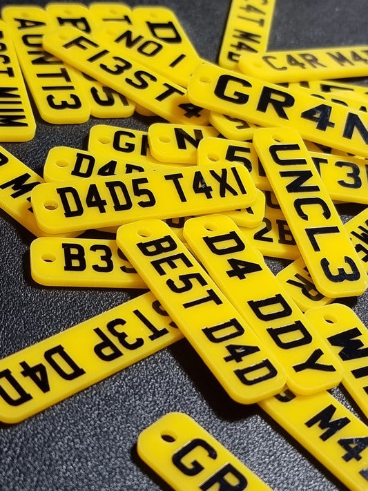 Number Plate Keyrings