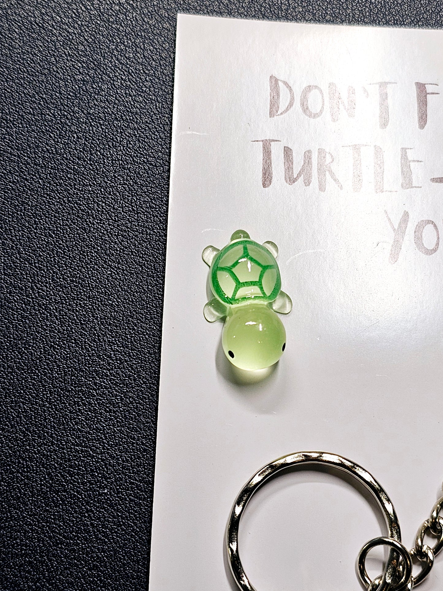 Turtle Glow in the dark keyring, you are turtley amazing