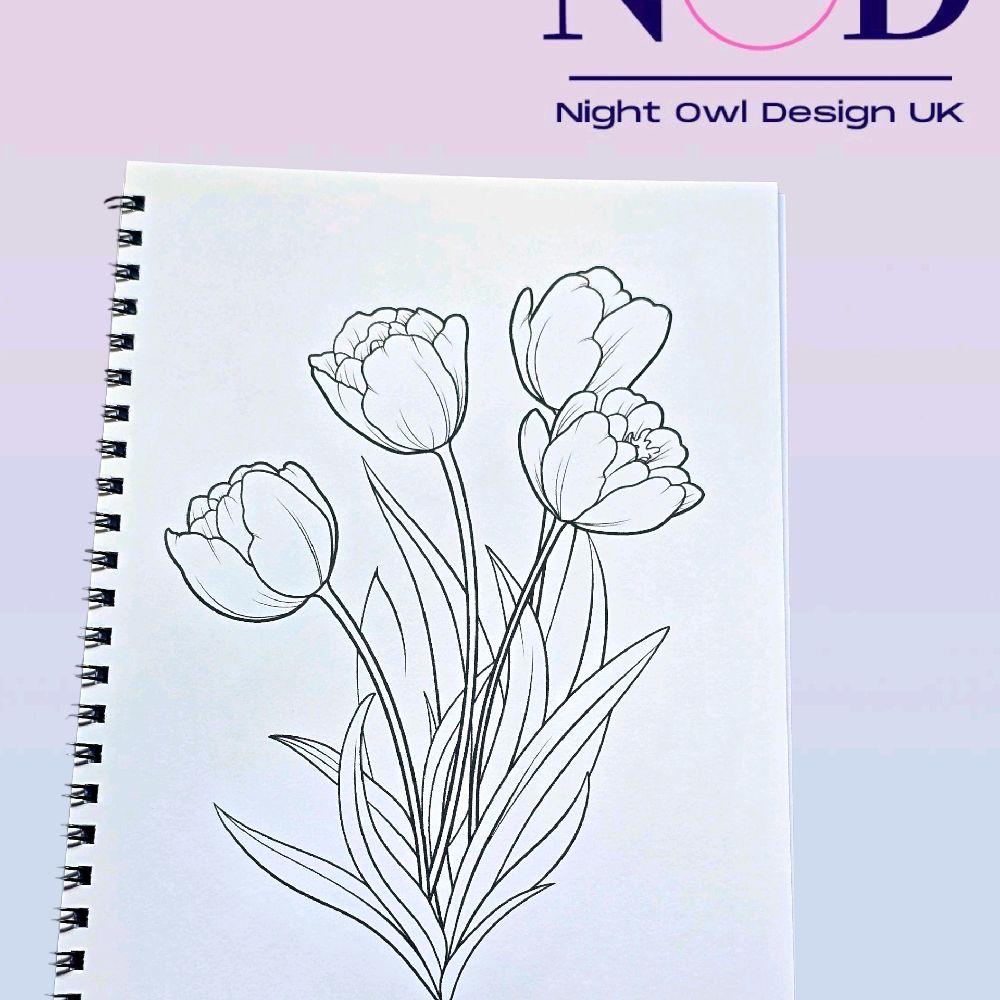 Garden Flowers Colouring Book