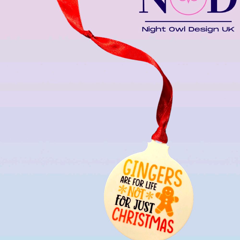 Gingers Are for Life Christmas Bauble