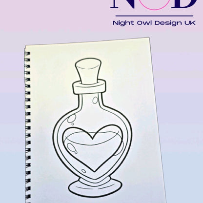 Potion Bottles Colouring Book