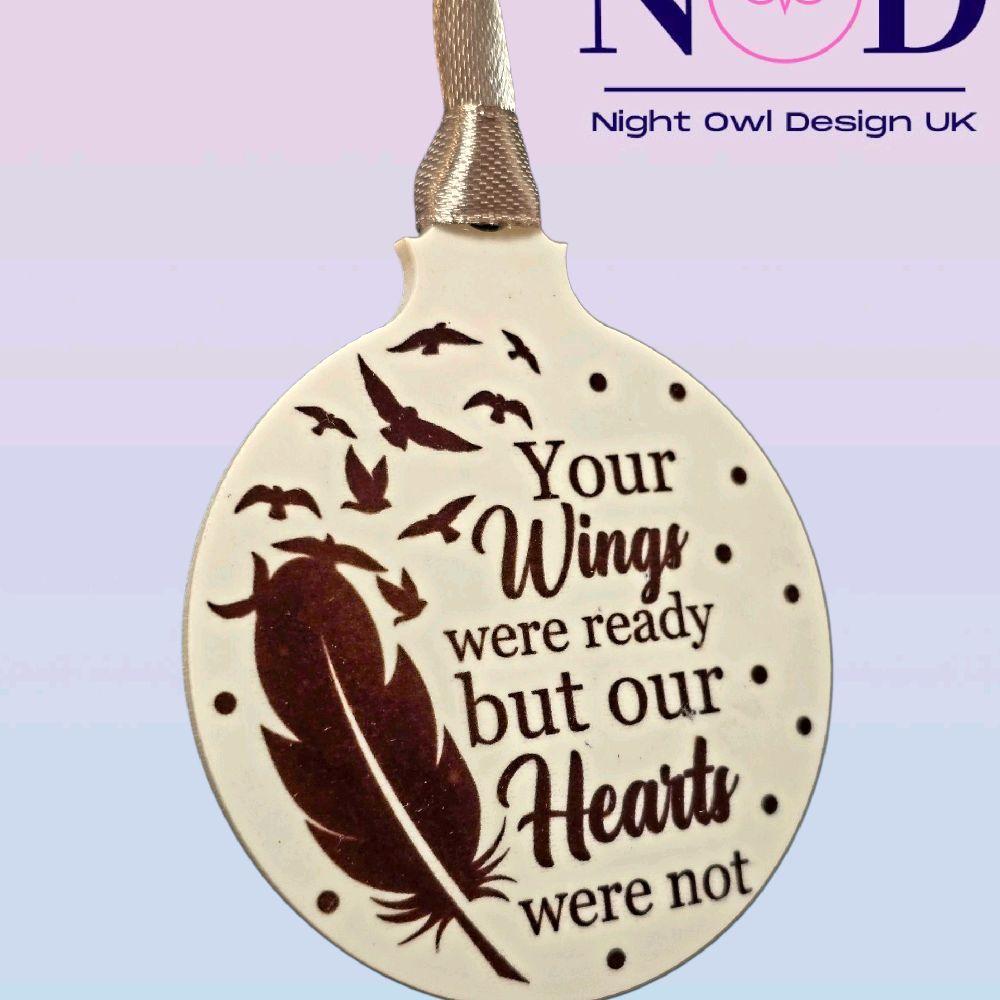 Your Wings Were Ready Christmas Bauble