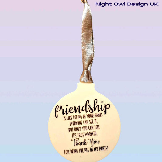 Friendship Funny Christmas Bauble