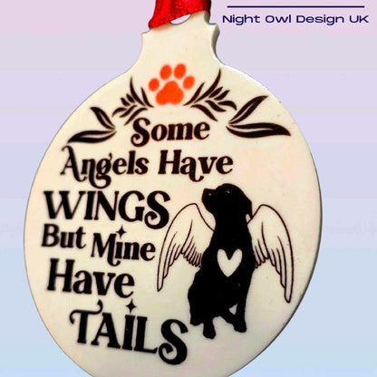 Some Angels Have Tails Christmas Bauble