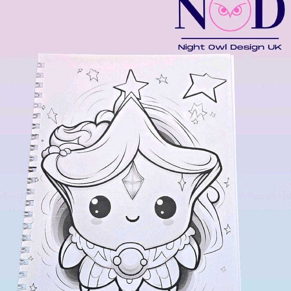 Kawaii Fantasy Colouring Book