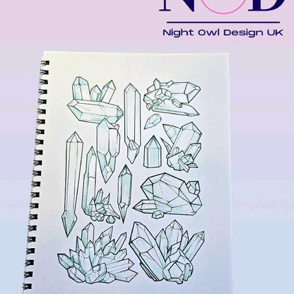 Crystals Colouring Book