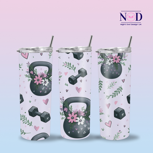 Floral Gym 20oz Tumbler