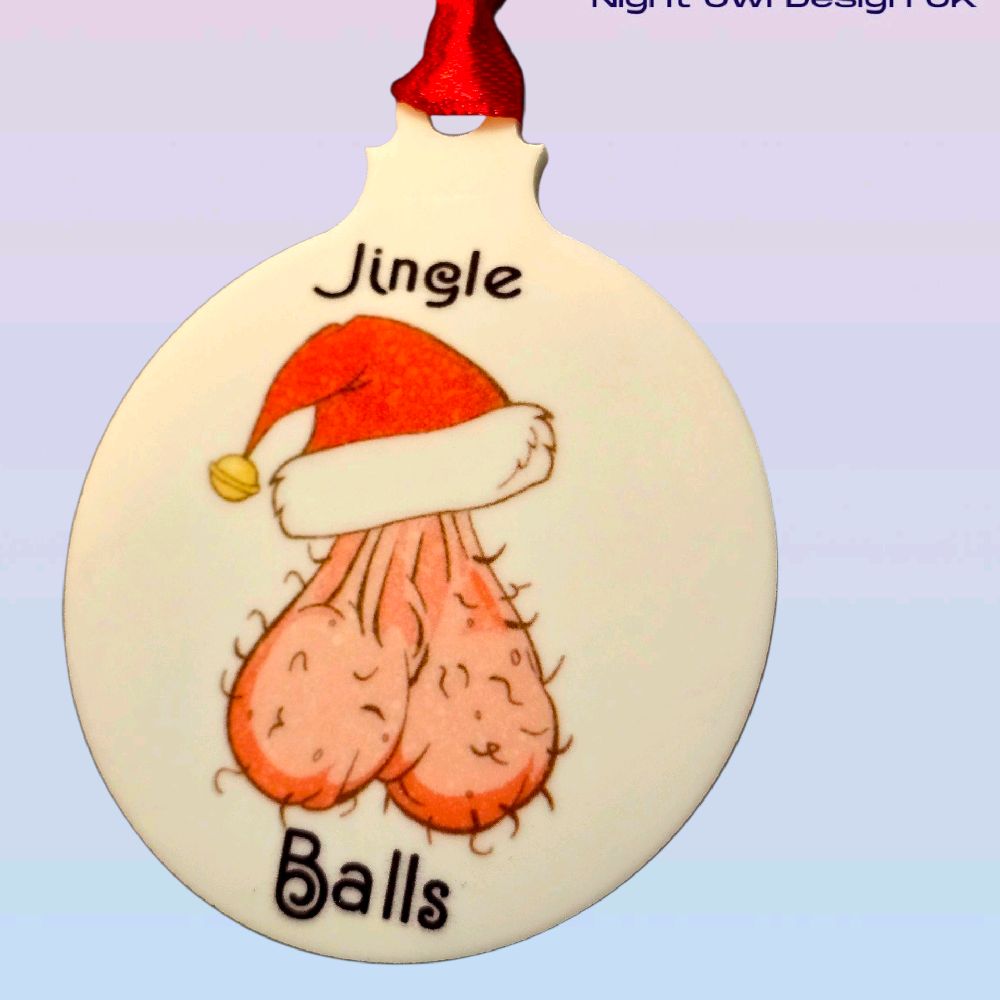 Jingle Bells Funny Christmas Bauble