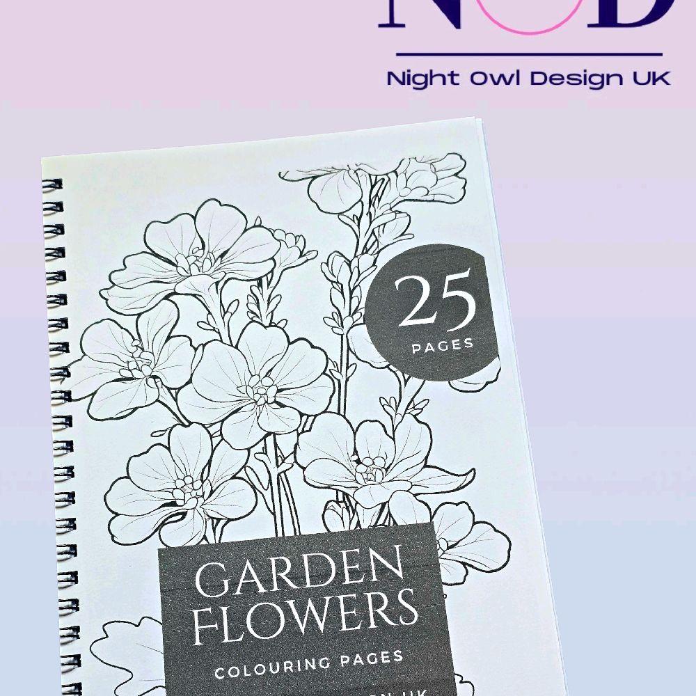 Garden Flowers Colouring Book