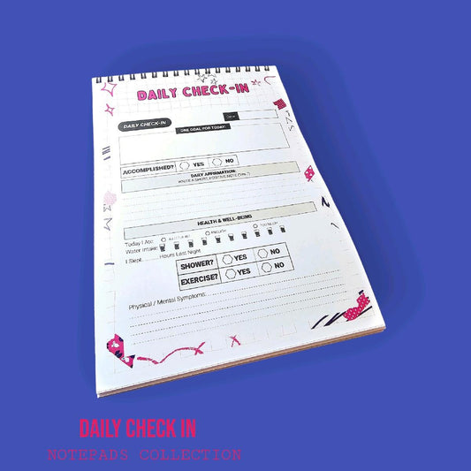Daily Check In, Mental Health Notepad