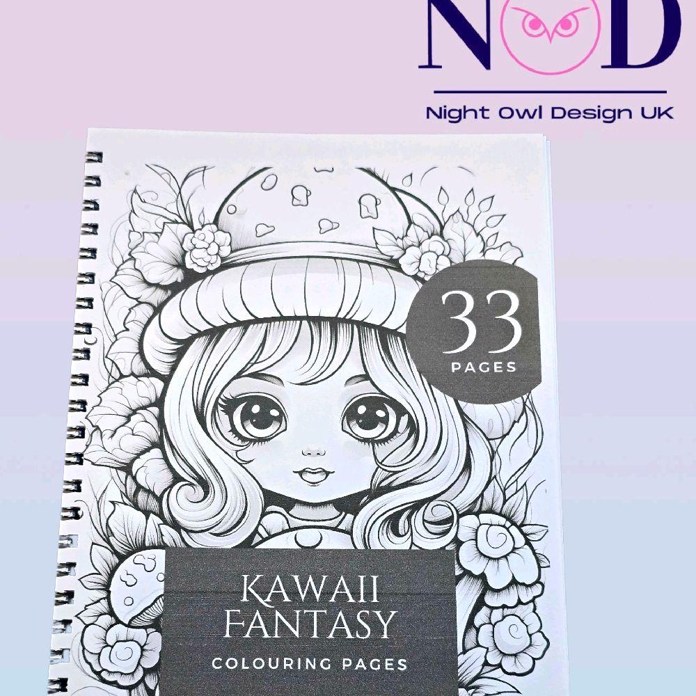 Kawaii Fantasy Colouring Book