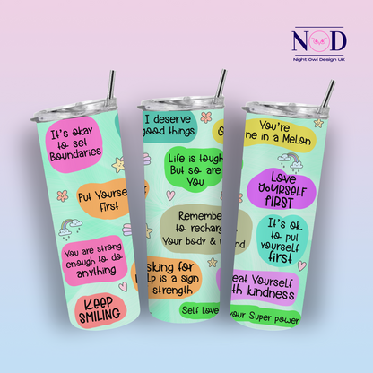 Colourful and Bright Positive Affirmation 20oz Tumbler