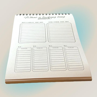 Sweary To Do List Notebook