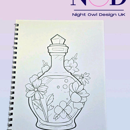 Potion Bottles Colouring Book