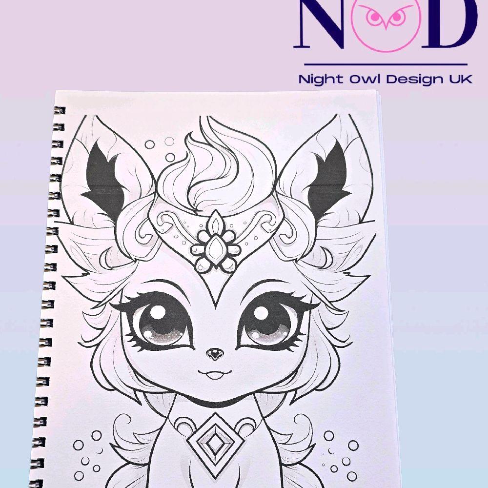 Kawaii Fantasy Colouring Book