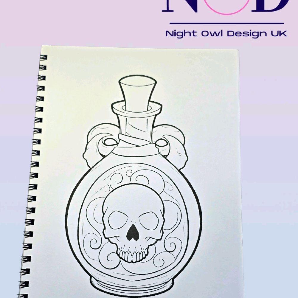Potion Bottles Colouring Book