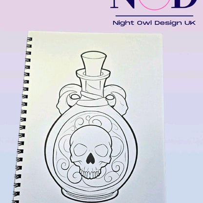 Potion Bottles Colouring Book