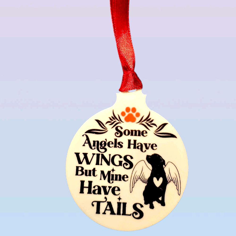 Some Angels Have Tails Christmas Bauble