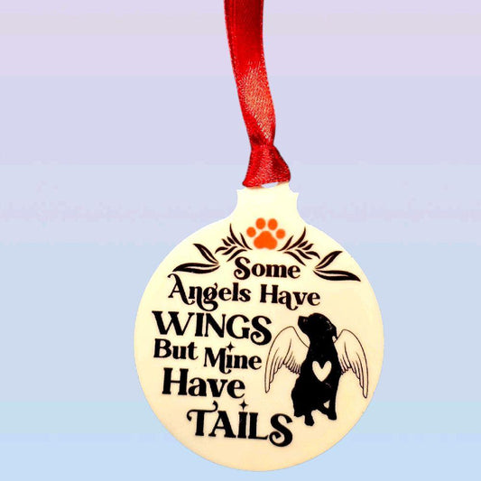 Some Angels Have Tails Christmas Bauble