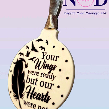 Your Wings Were Ready Christmas Bauble