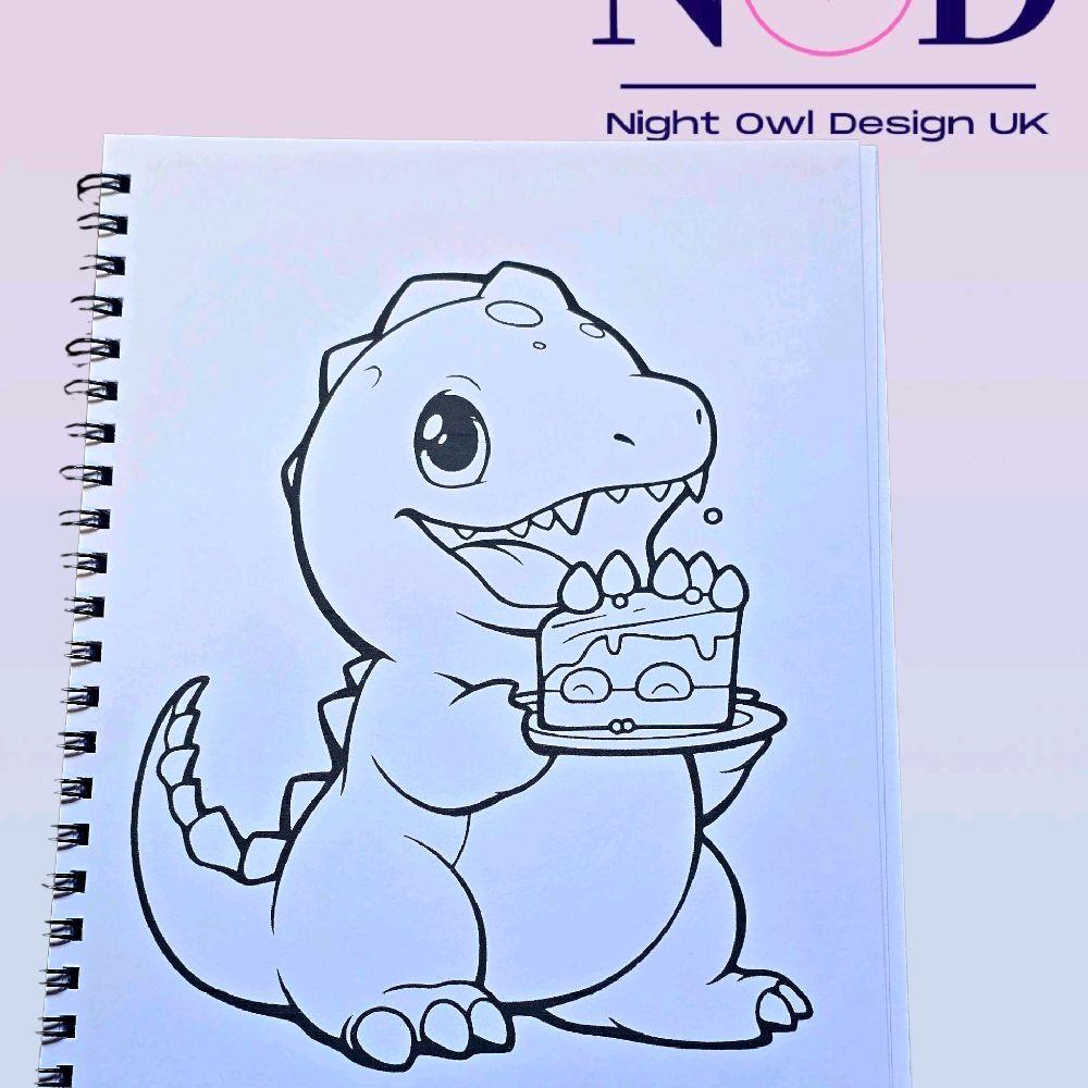 Cute Dinosaur Colouring Book