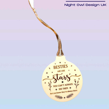 Besties Are Like Stars Christmas Bauble