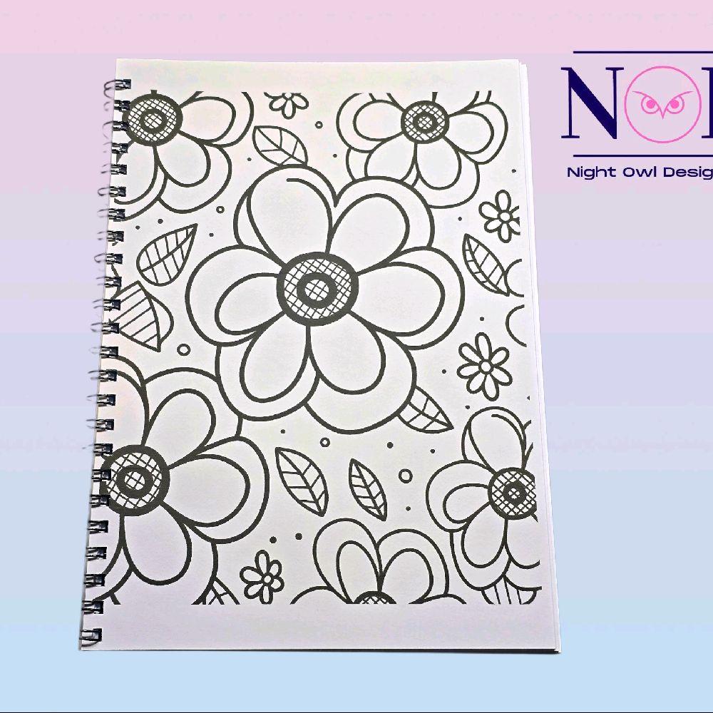 Groovy Flower Colouring Book