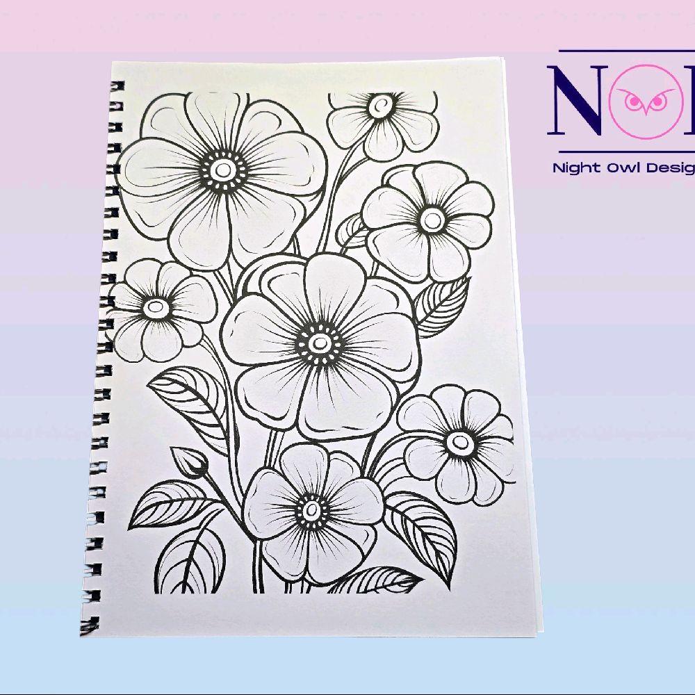 Groovy Flower Colouring Book