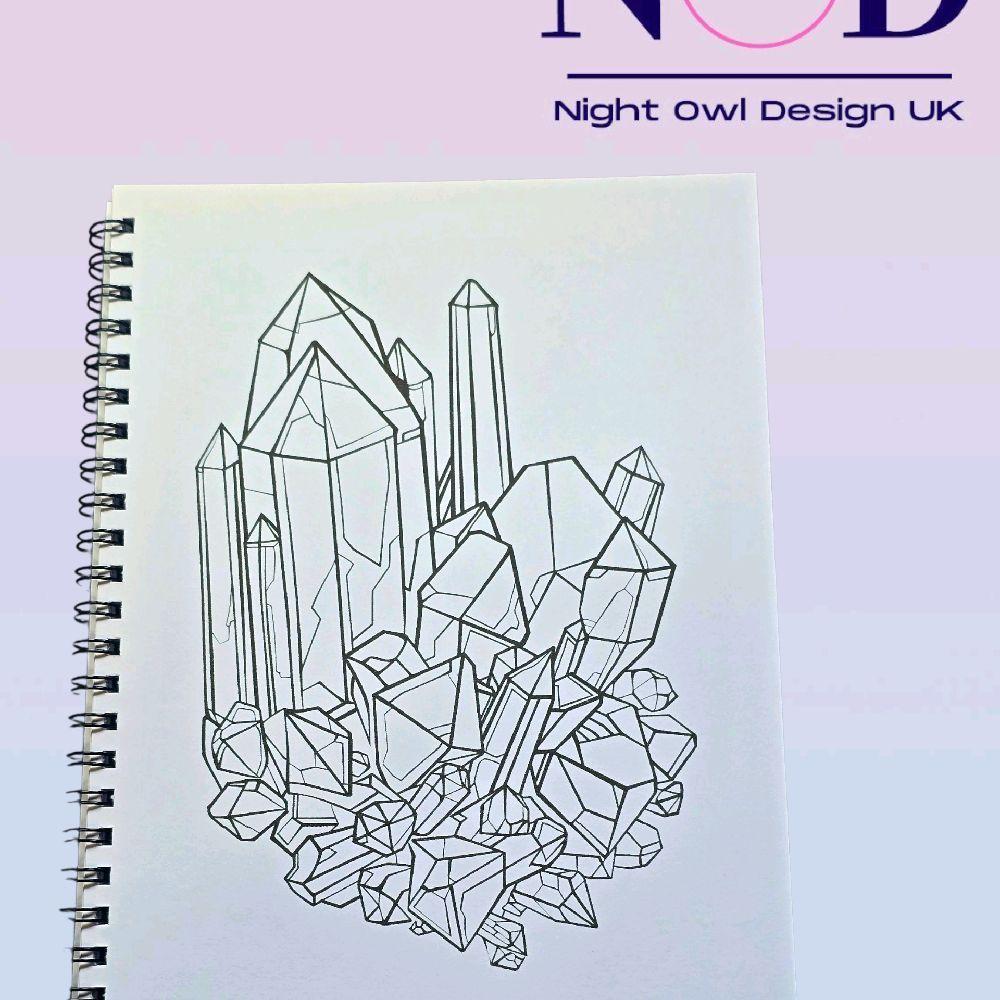 Crystals Colouring Book