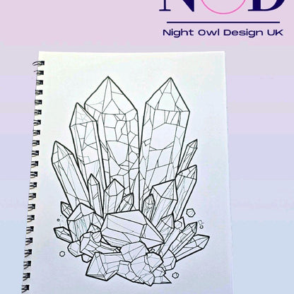 Crystals Colouring Book